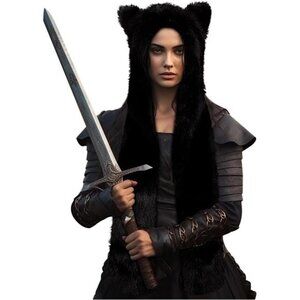 Wolf Hat With Paws Fur Hood Spirit Hood for Women Men